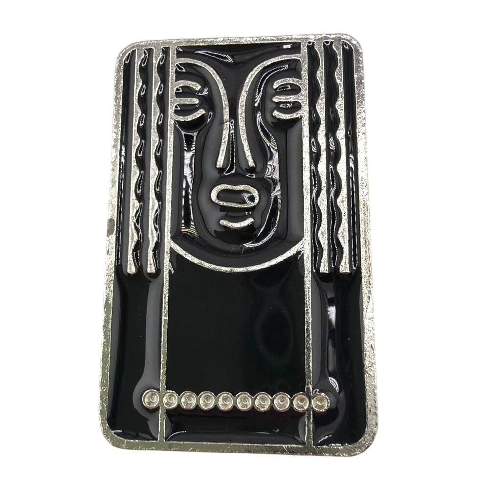 Vintage Charles of the Ritz Art Deco Style Pewter Brooch